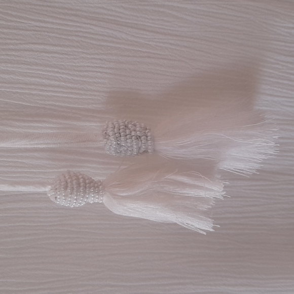 NEVER FULLY DRESSED White Harmony Long Sleeve Tiered Ruffle Maxi Dress NWT - Picture 16 of 16